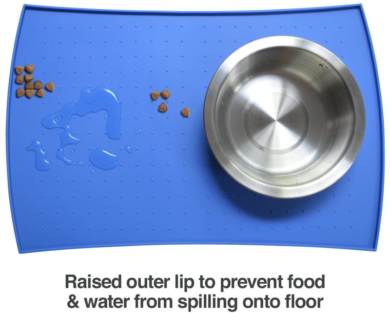 PetFusion Small Waterproof Dog & Cat Food Mat (18x12"). FDA Grade Silicone [superior hygiene, non-toxic, multiple sizes] - Image 3